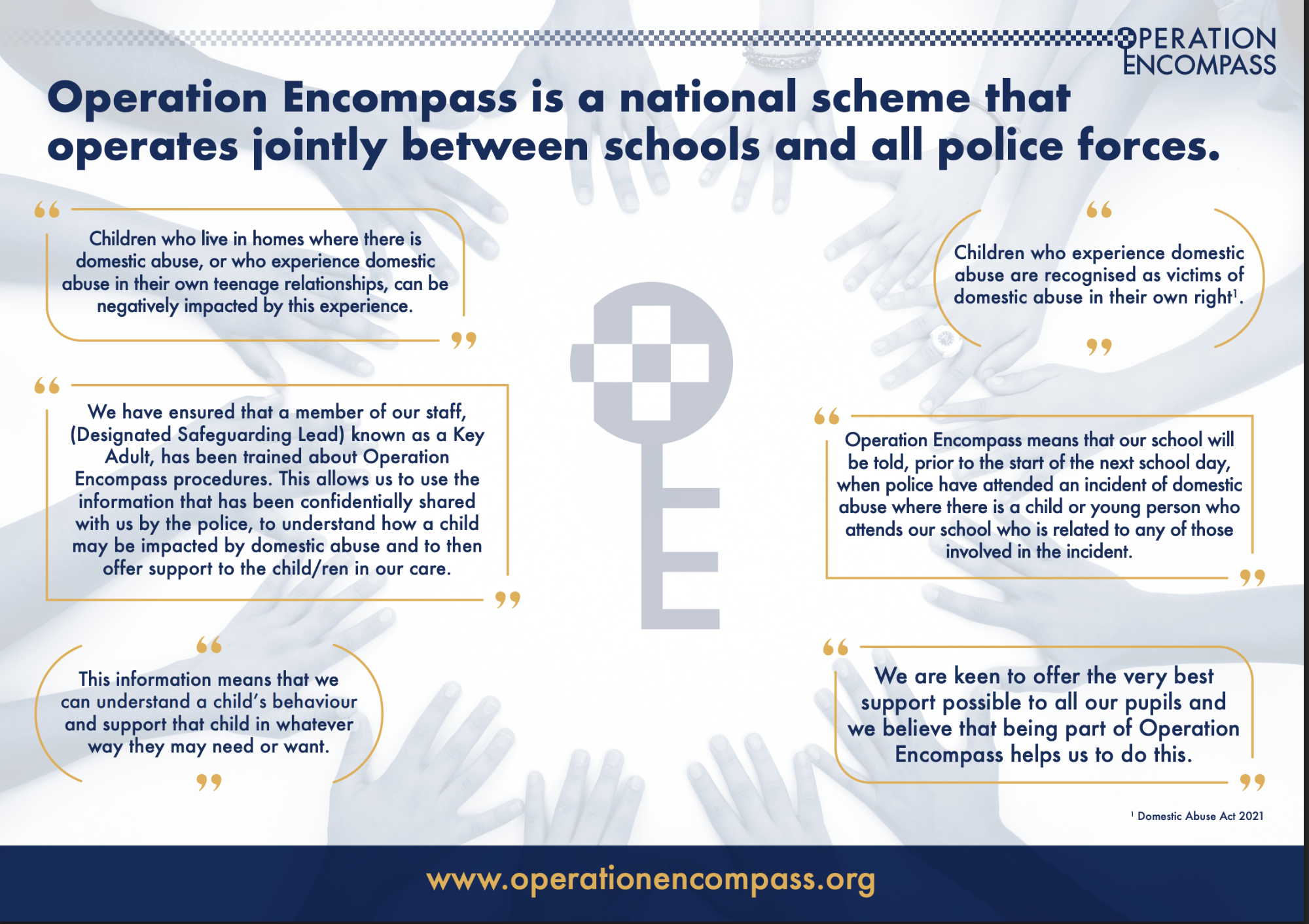 Operation Encompass parents' poster